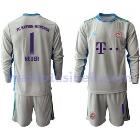 Maillot de Foot Bayern Munich Manuel Neuer 1 Gardien Troisième 2020-21 Manches Longues - Enfant